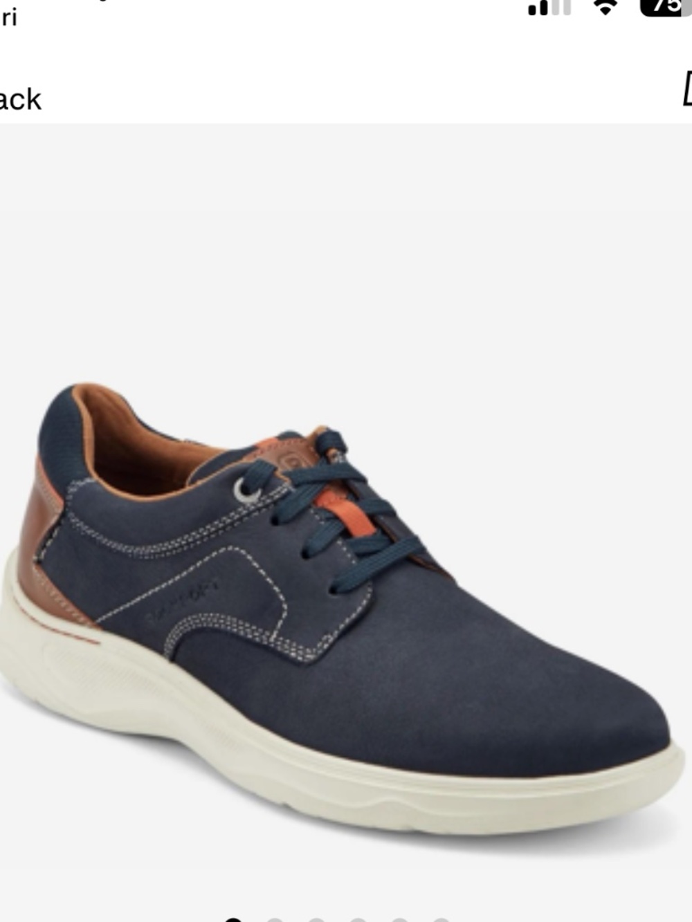 NWT Mens Rockport Colden Oxford Shoes Lace Up Navy Blue TruTECH Round Toe 10.5